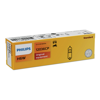 Blinkerslampa Philips H6W, 12V 6W BAX9s