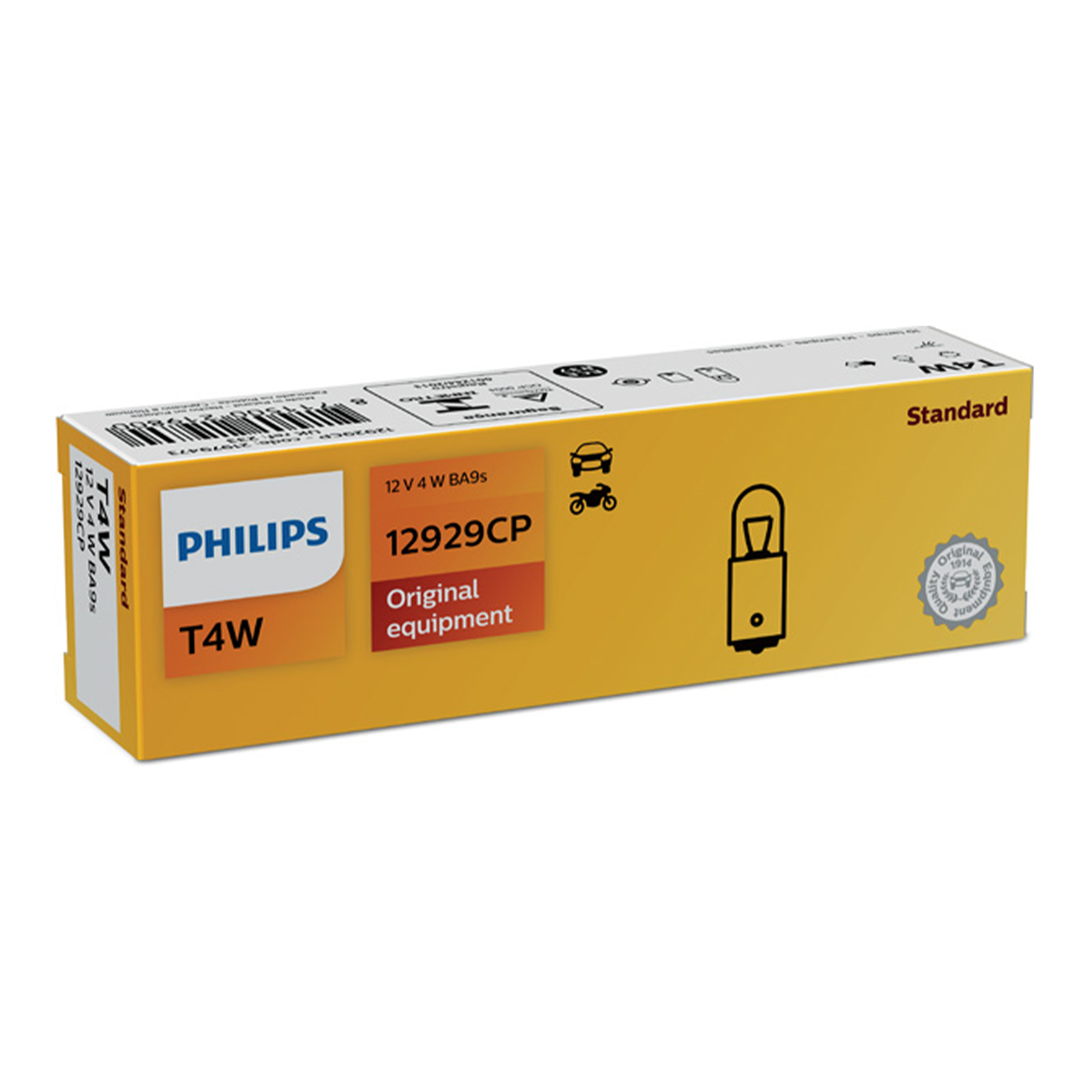 Blinkerslampa Philips T4W 12V 4W BA9s