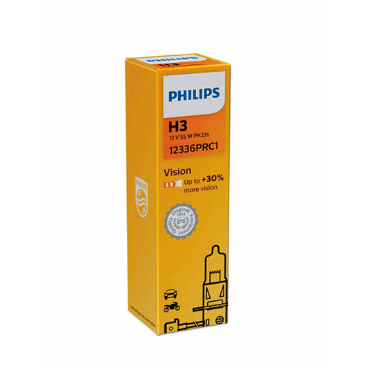 Glödlampa, Fjärrstrålkastare Philips Vision H3, 12V 55W PK22s