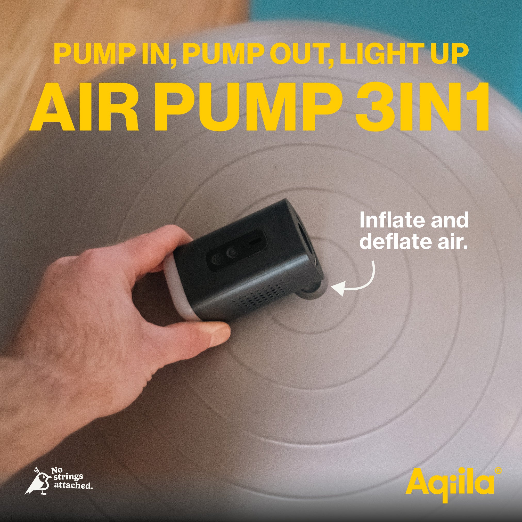 Aqiila Airbird C2 luftpump 2 400 mAh svart