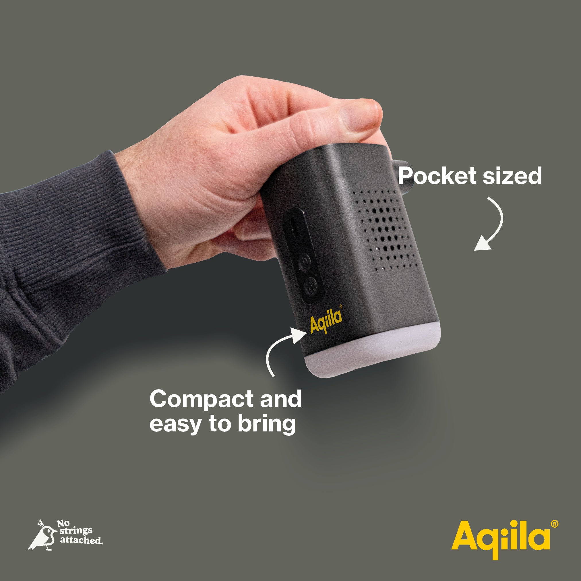 Aqiila Airbird C2 luftpump 2 400 mAh svart