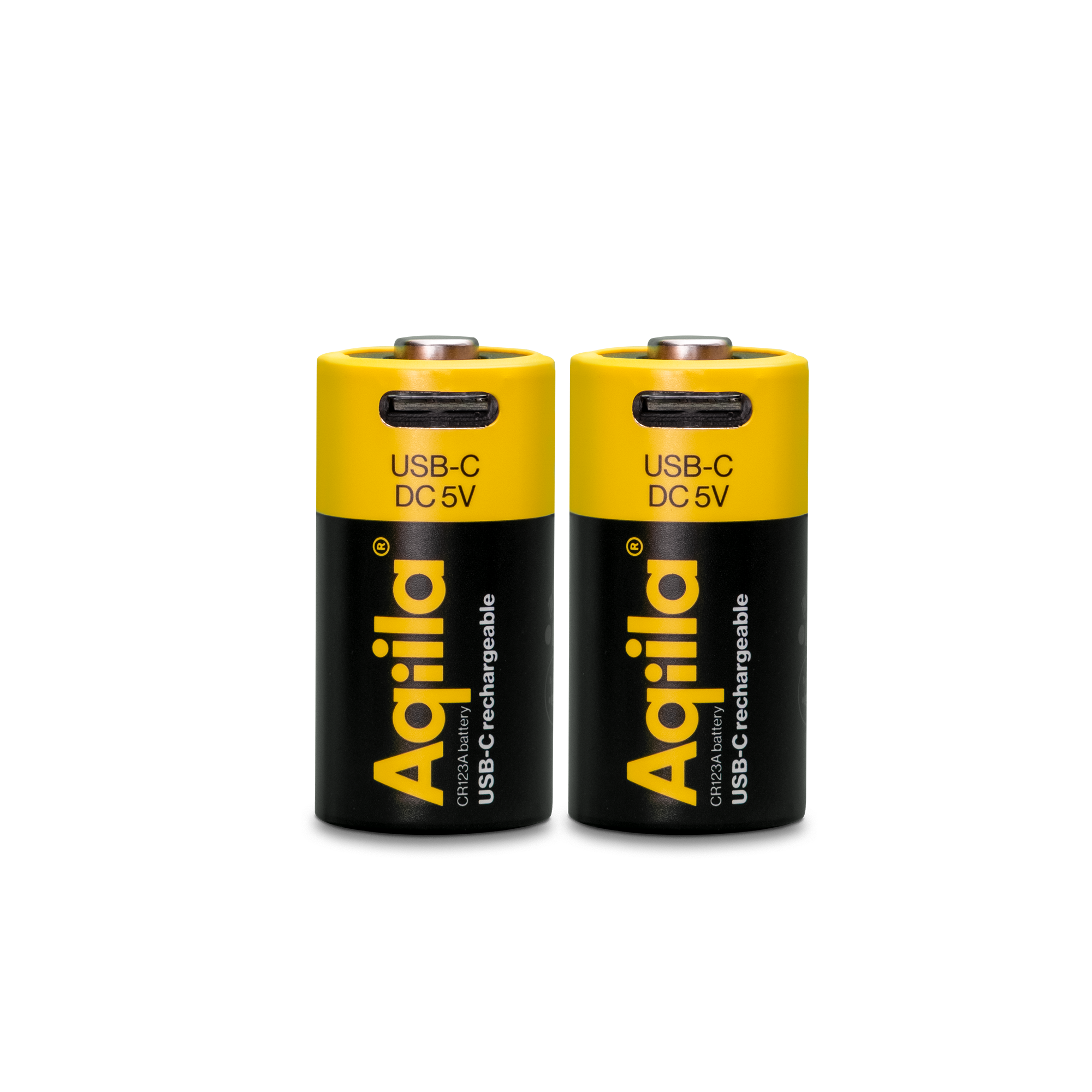Aqiila Rechargeable USB-C Batteries 123A 750mAh 2-P