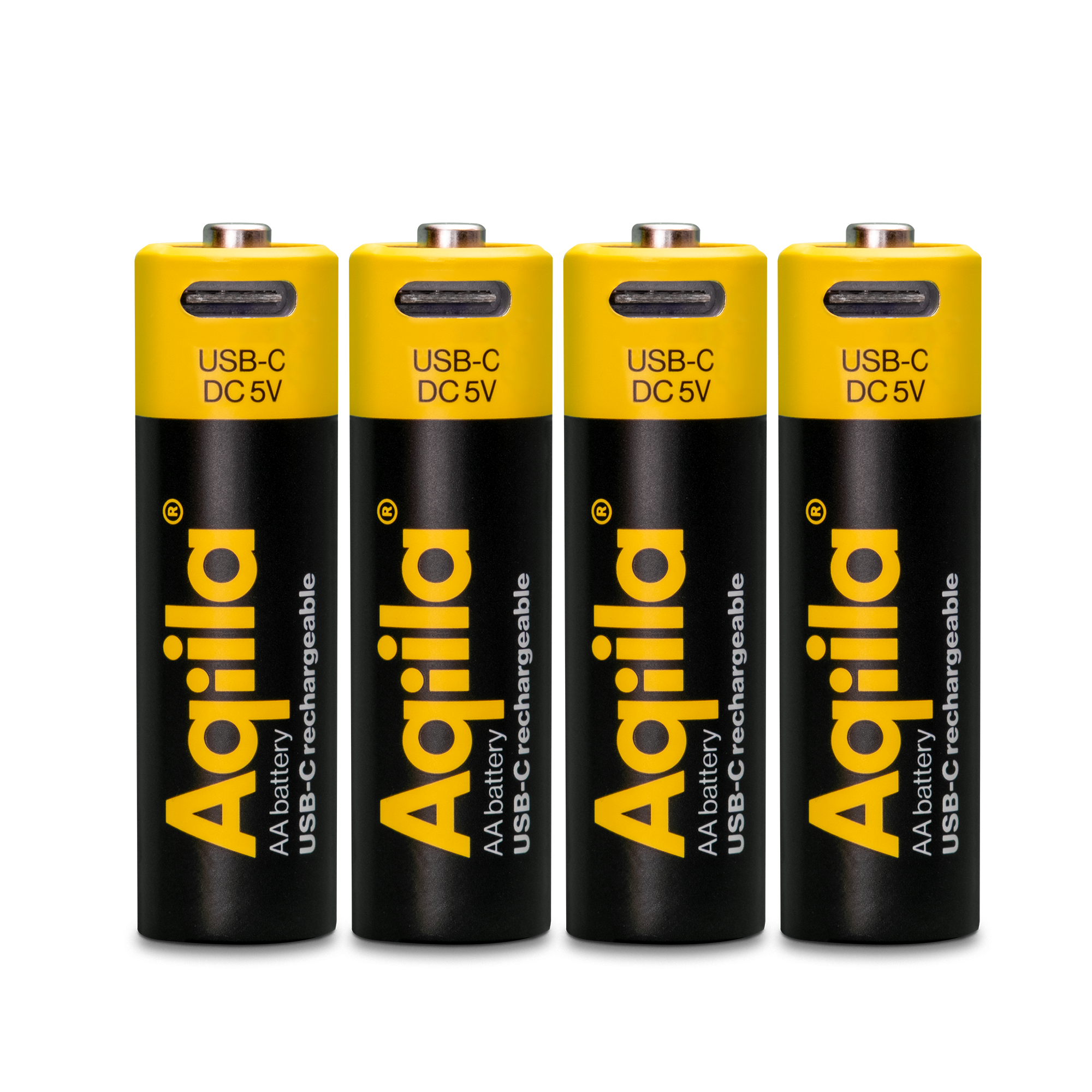Aqiila Rechargeable USB-C Batteries AA 2000mAh 4-P