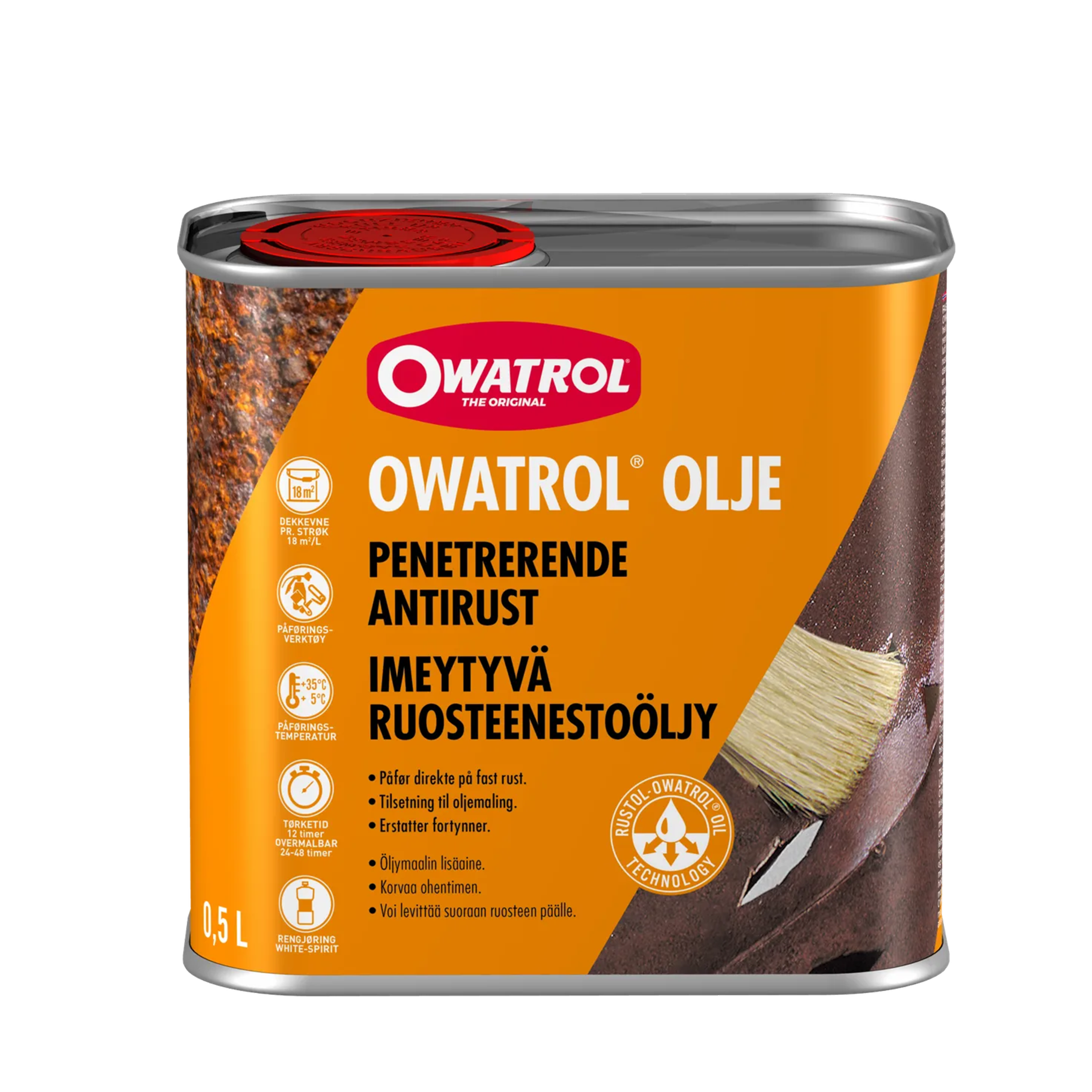 Rostskydd och Primer Owatrol Olja, 0,5 liter