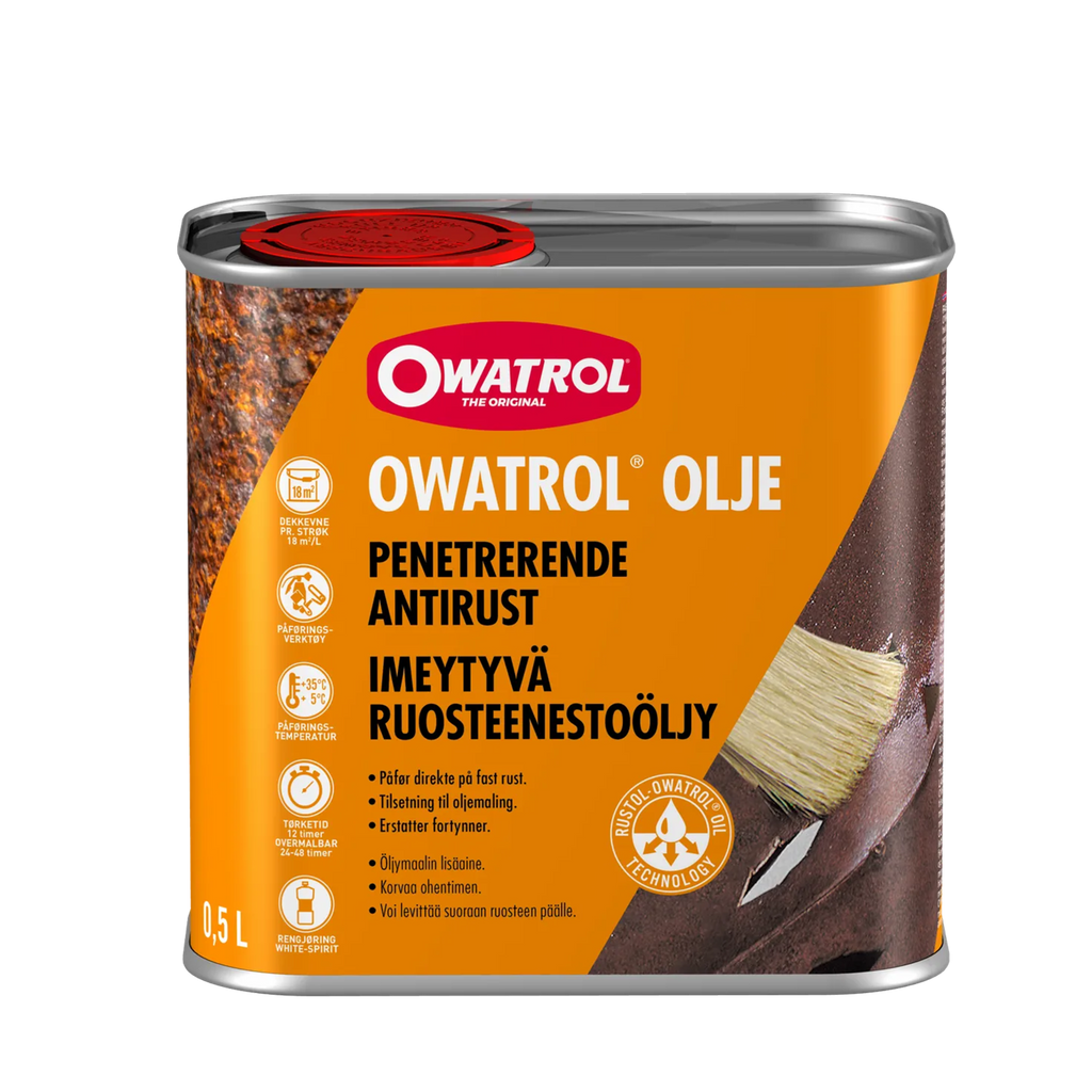 Rostskydd och Primer Owatrol Olja, 0,5 liter