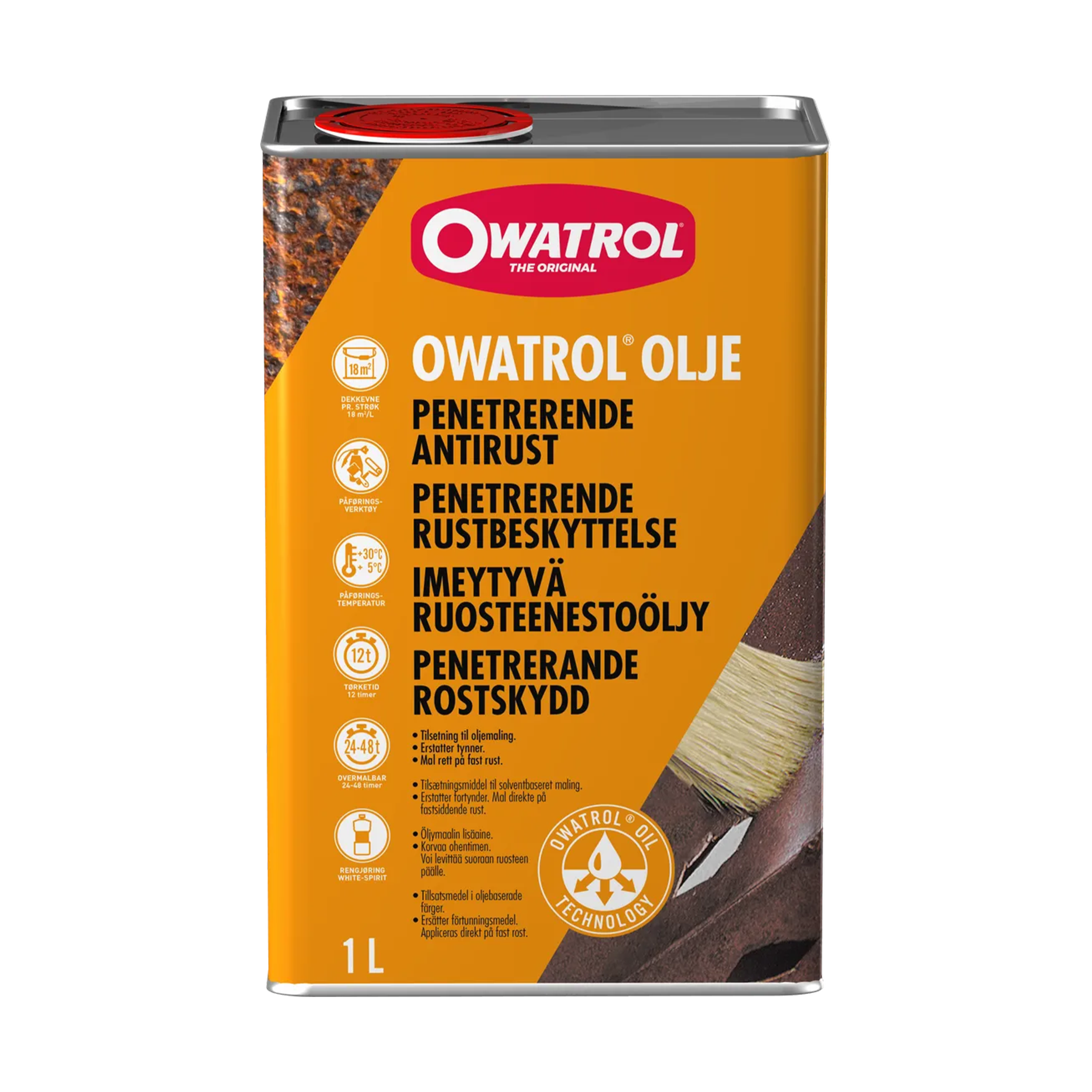 Rostskydd och Primer Owatrol Olja, 1 liter