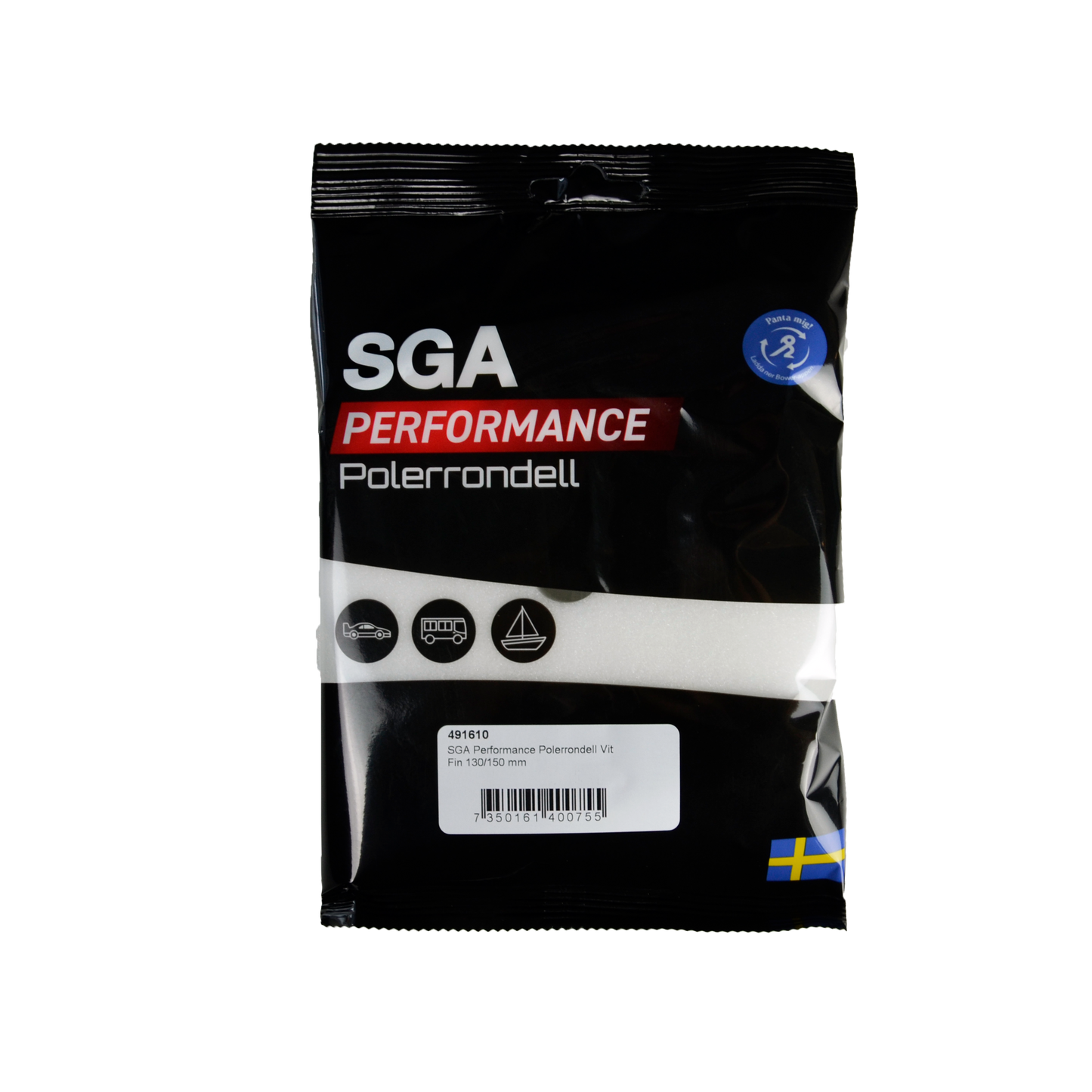 SGA Performance Polerrondell Vit Fin 130/150 mm