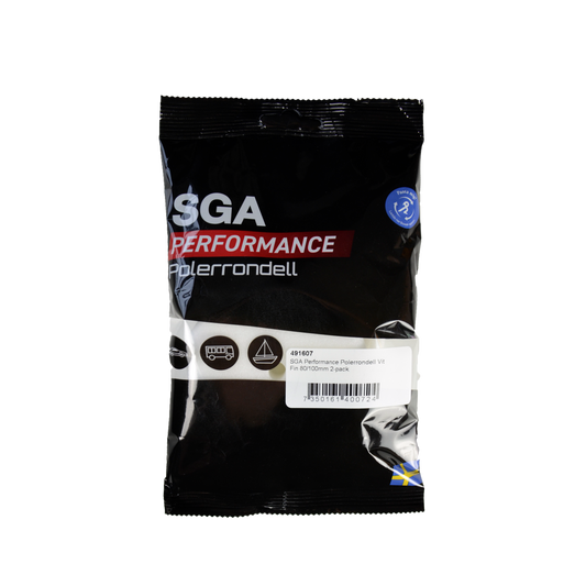 SGA Performance Polerrondell Vit Fin 80/100 mm 2-pack