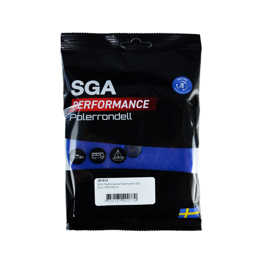SGA Performance Polerrondell Blå Grov 130/150 mm