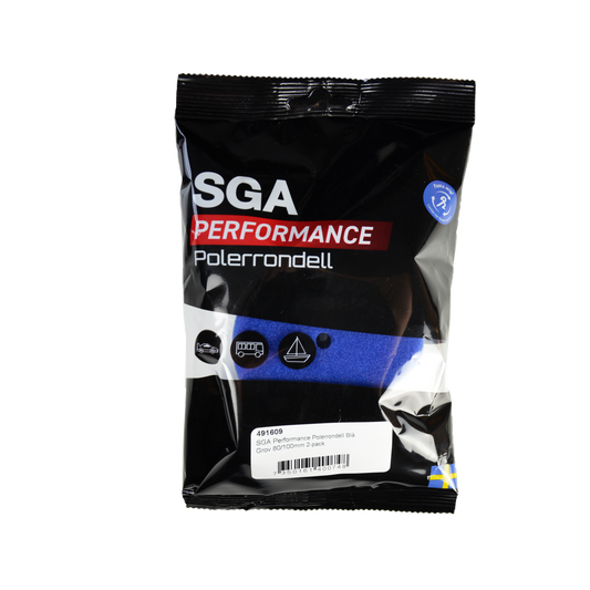SGA Performance Polerrondell Blå Grov 80/100 mm 2-pack