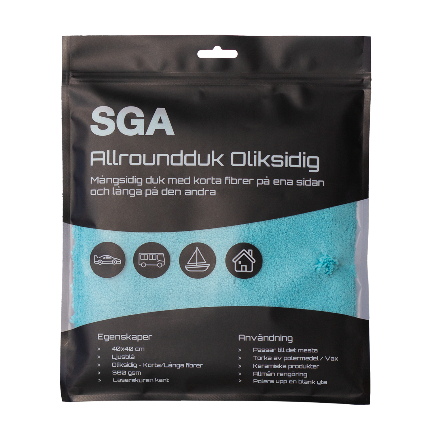 Allround Mikrofiberduk SGA Allroundduk Oliksidig framsida