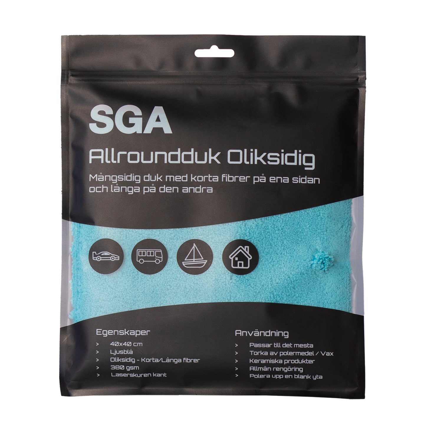Allround Mikrofiberduk SGA Allroundduk Oliksidig framsida