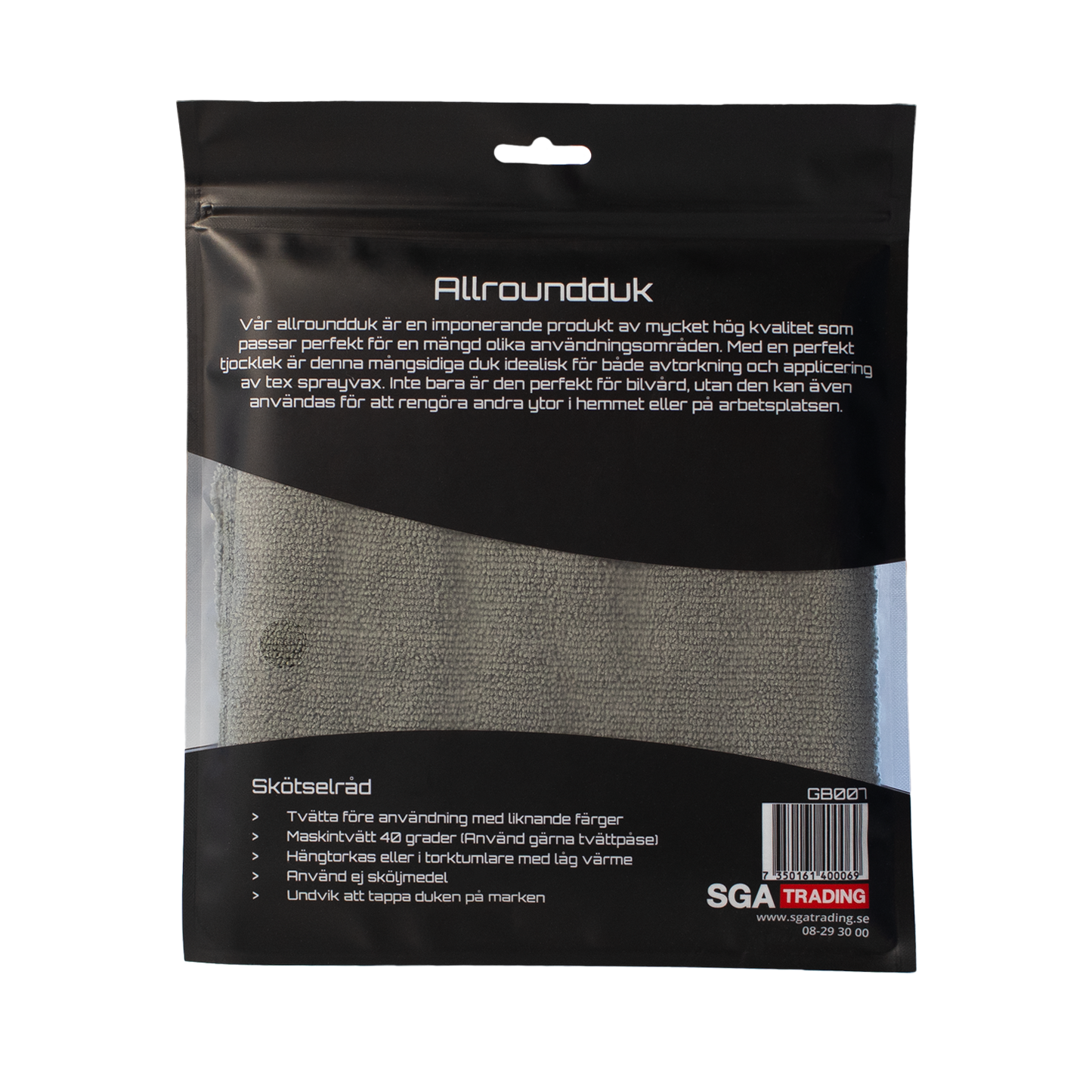 Mikrofiberduk SGA Allroundduk baksida