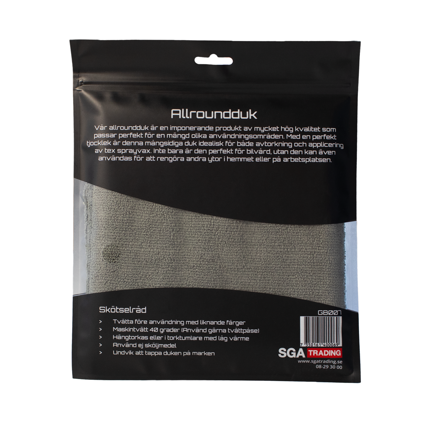 Mikrofiberduk SGA Allroundduk baksida