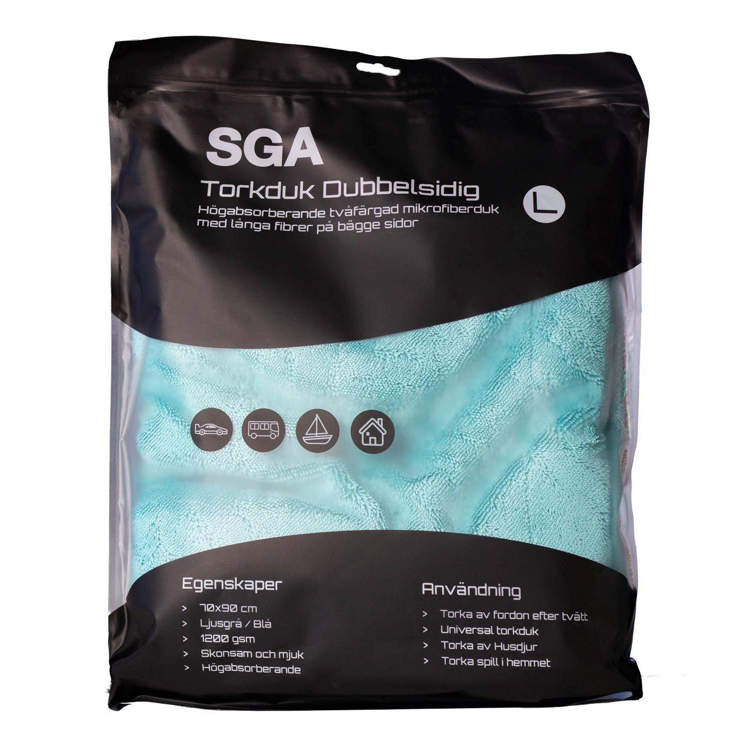 Torkhandduk SGA Torkduk Dubbelsidig 70x90 framsida