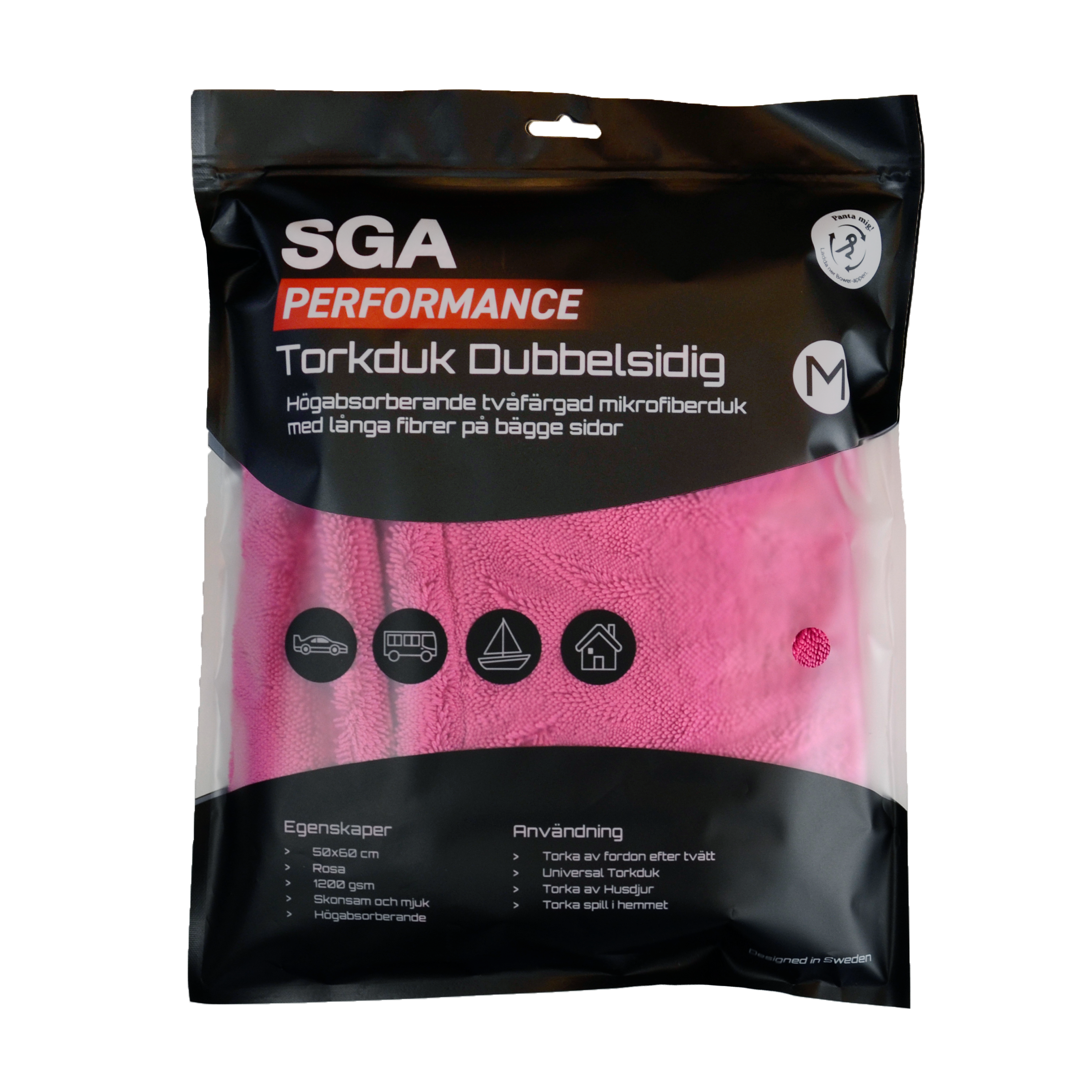 Torkhandduk SGA Performance Torkduk Dubbelsidig Rosa - Medium, 50x60 cm
