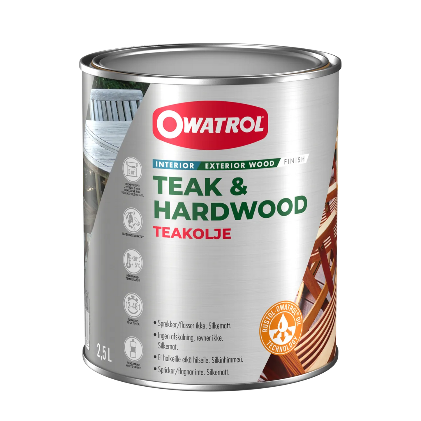 Teakolja Owatrol Penetrerande, 2,5 liter