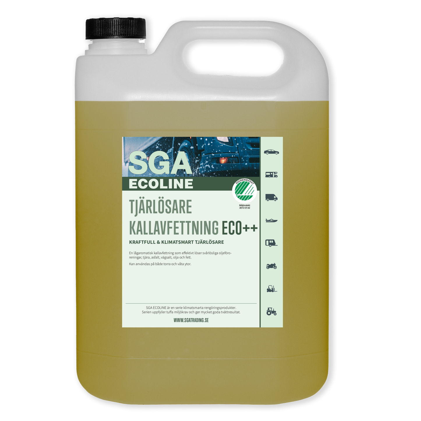 Svanenmärkt Kallavfettning SGA ECOLINE Tjärlösare Kallavfettning ECO++, 5 Liter