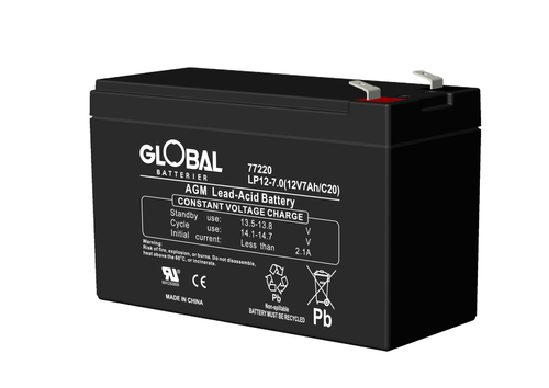 GLOBAL LP12-7.0 F1 AGM Batteri 7Ah