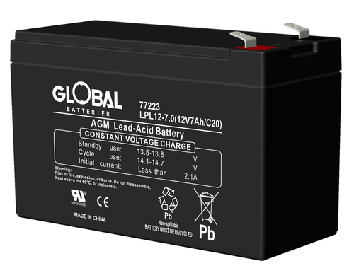 GLOBAL LPL12-7.0 F2 AGM Batteri 7Ah