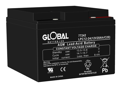 GLOBAL LPC12-28 (M5) AGM Batteri 28Ah