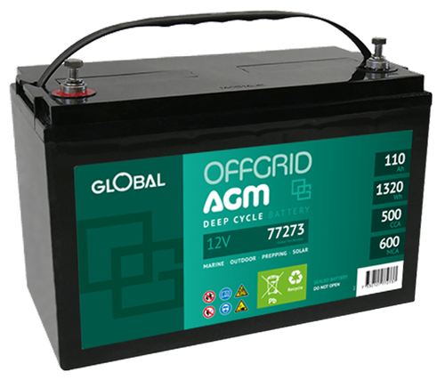GLOBAL OFFGRID 12-110 AGM Batteri 110Ah