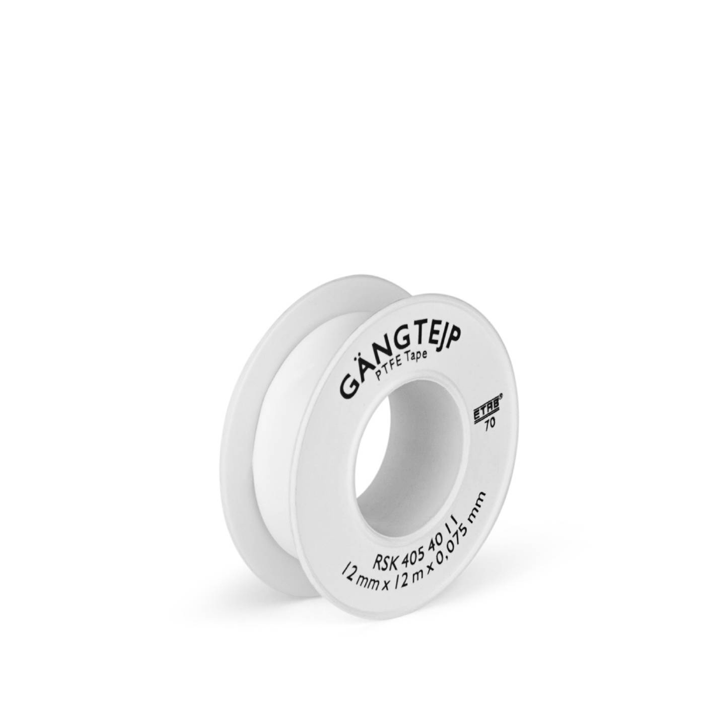 Gängtätningstejp Vit ETAB 70, 12mm X 12m