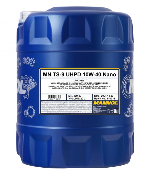 Motorolja Mannol TS-9 UHPD Nano 10W-40, 20 Liter