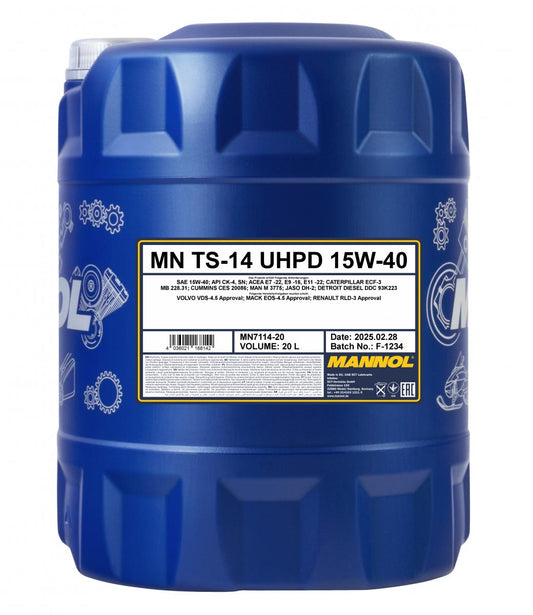 Motorolja Mannol TS-14 UHPD 15W-40, 20 Liter