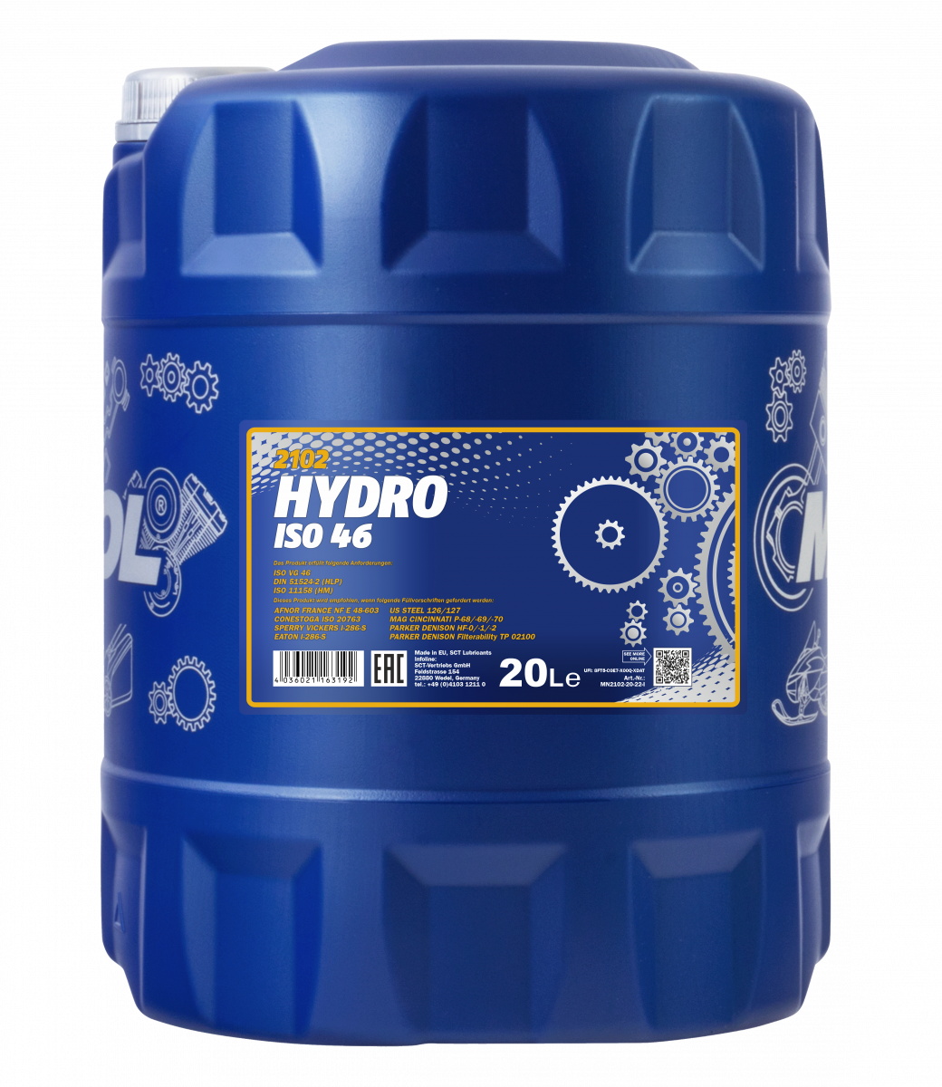Hydralolja Mannol MN2102 Hydro 46 ISO46 DIN 51524-2, 20 liter