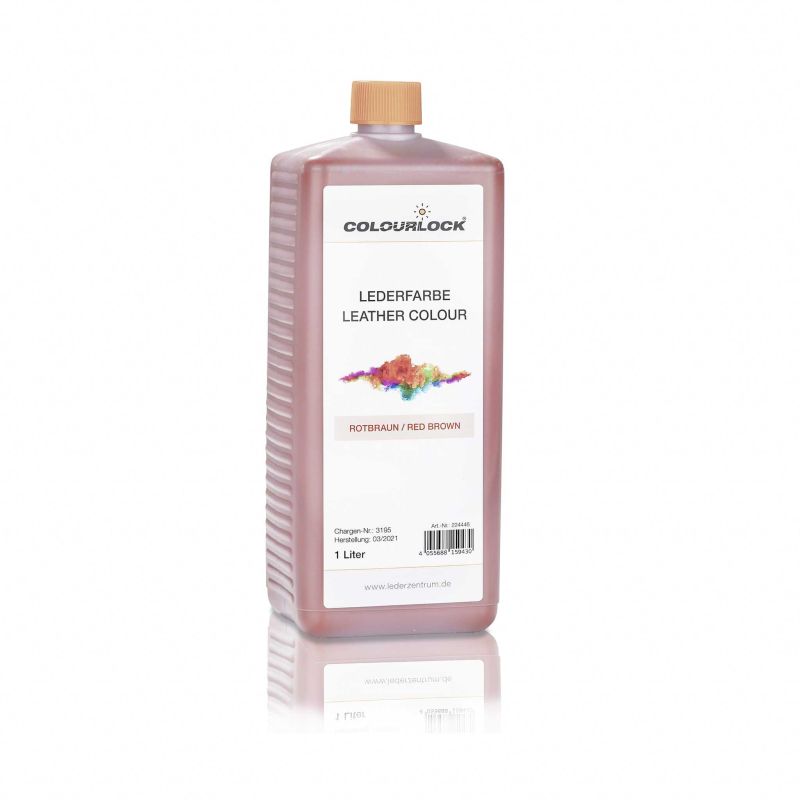 Colourlock Leather Colour Red Brown, 1 liter