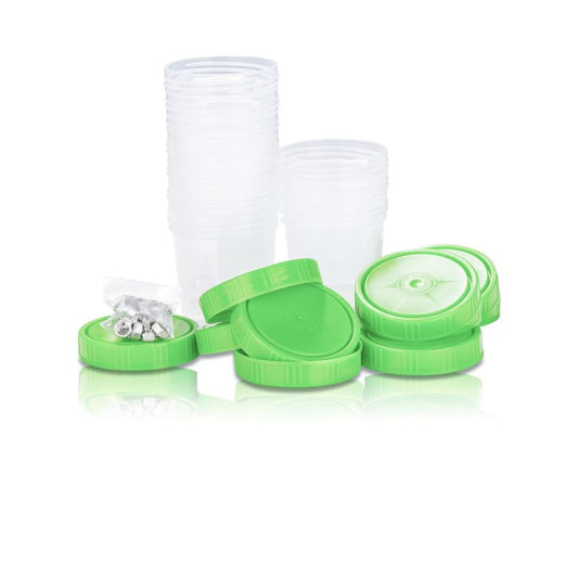 Plastbägare Colourlock Plastic Beaker w/G Lid 10-pack