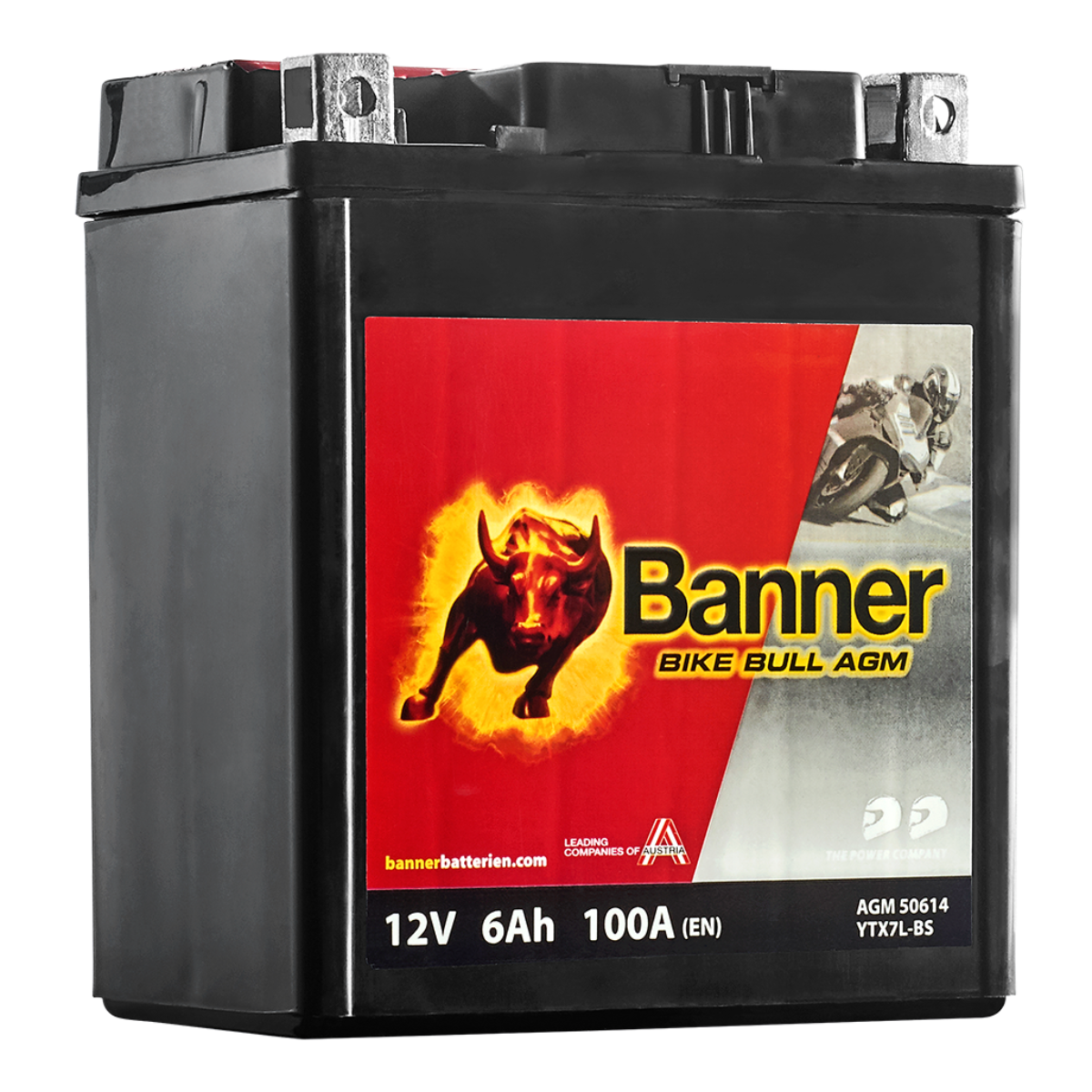 MC Battrei Banner Bike Bull YTX7L-BS 50614 AGM