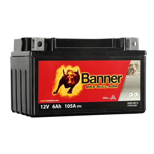 MC Batteri Banner Bike Bull YTX7A-BS 50615 AGM