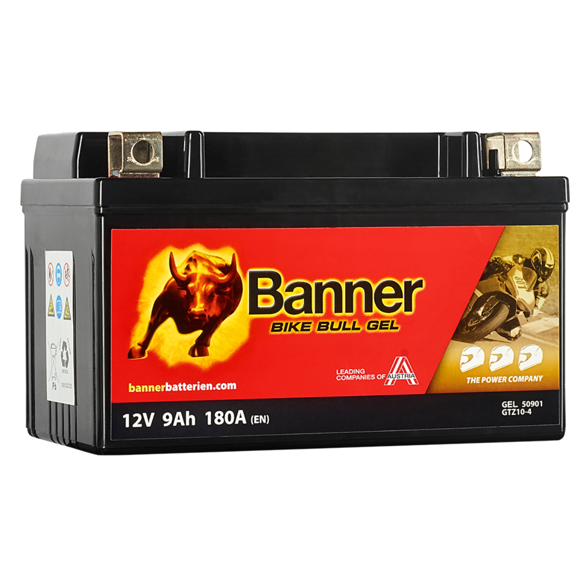 Batteri Banner Bike Bull GTZ10-4 50901 GEL