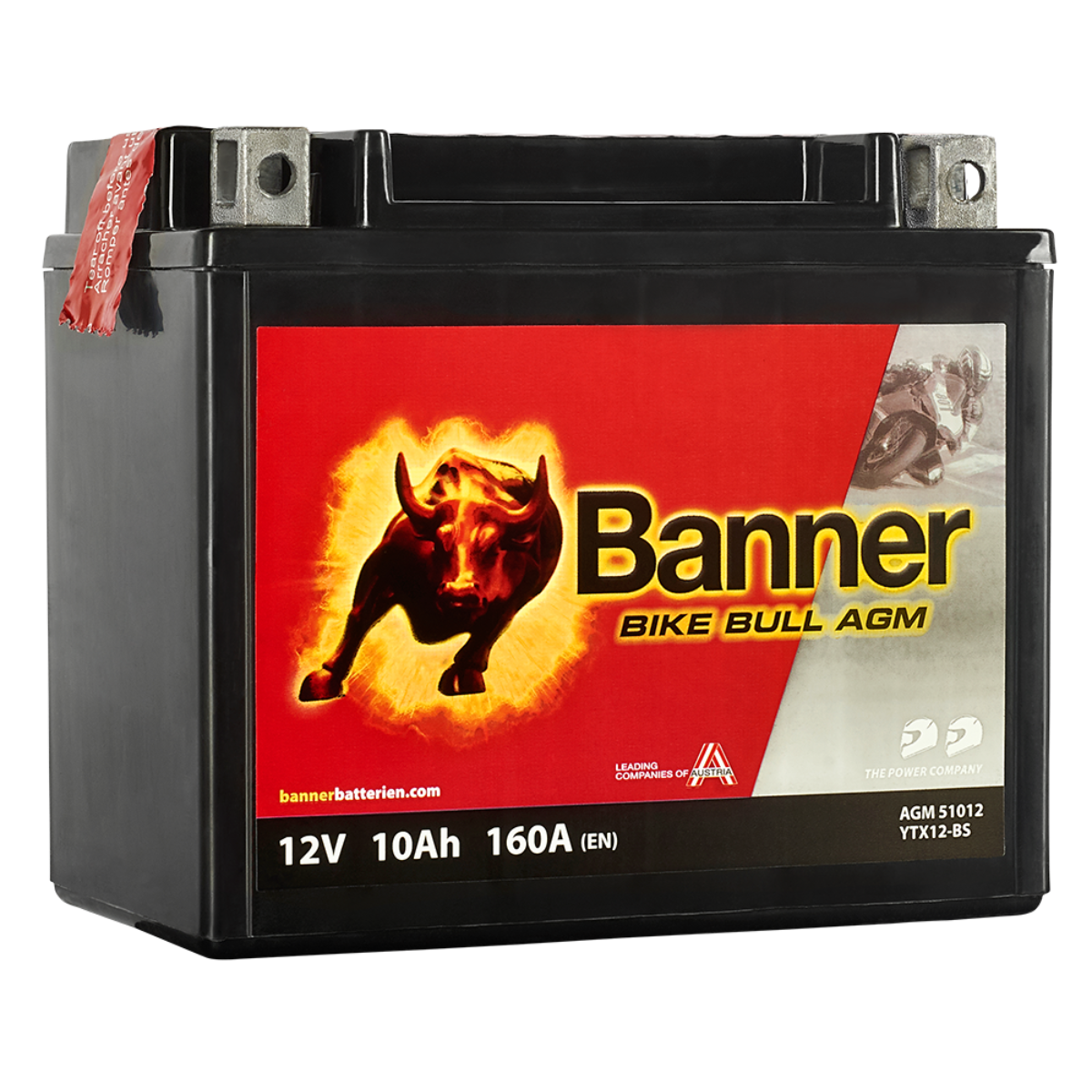 MC Batteri Banner Bike Bull YTX12-BS 51012 AGM