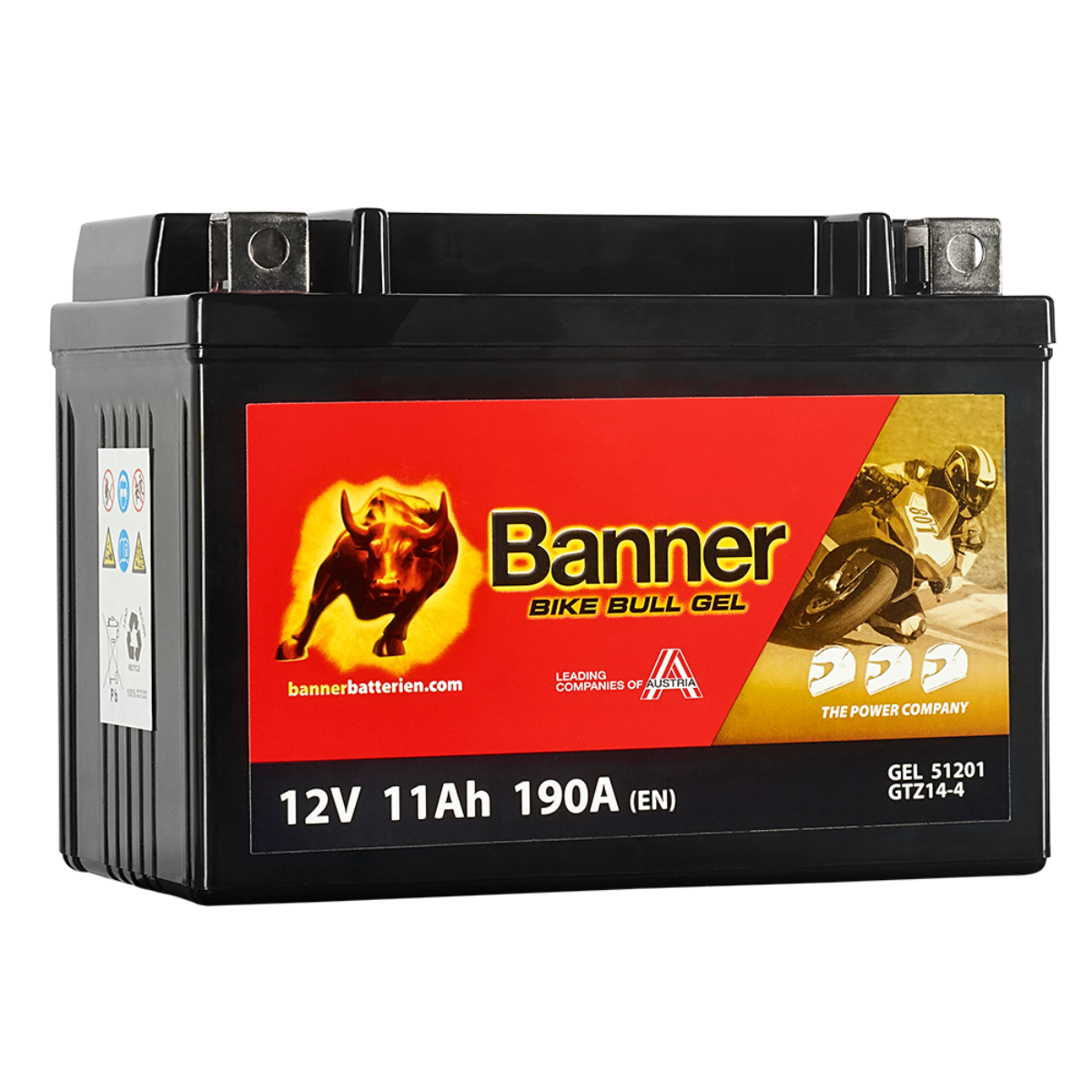 Batteri Banner Bike Bull GTZ14-4 51201 GEL