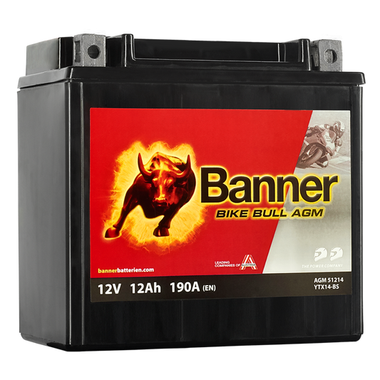 MC Batteri Banner Bike Bull YTX14-BS 51214 AGM