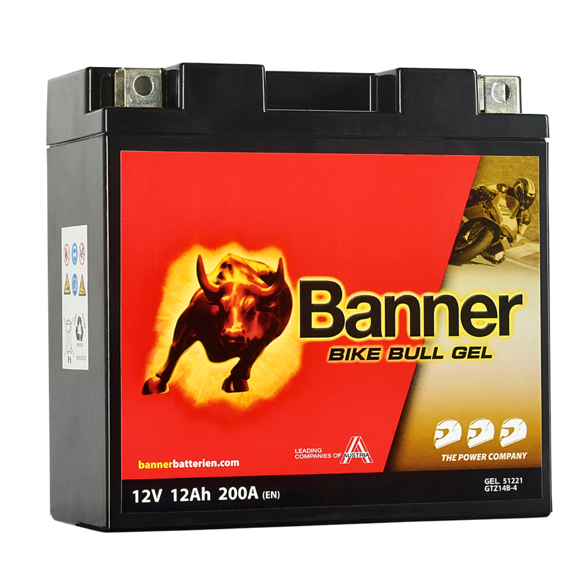 Batteri Banner Bike Bull GTZ14B-4 51221 GEL