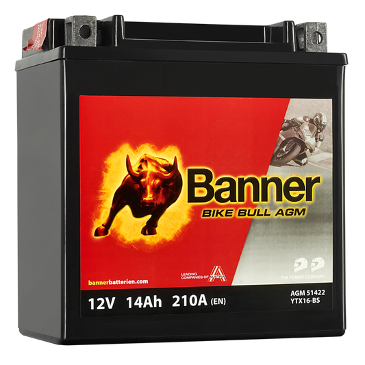 MC Batteri Banner Bike Bull YTX16-BS 51422 AGM