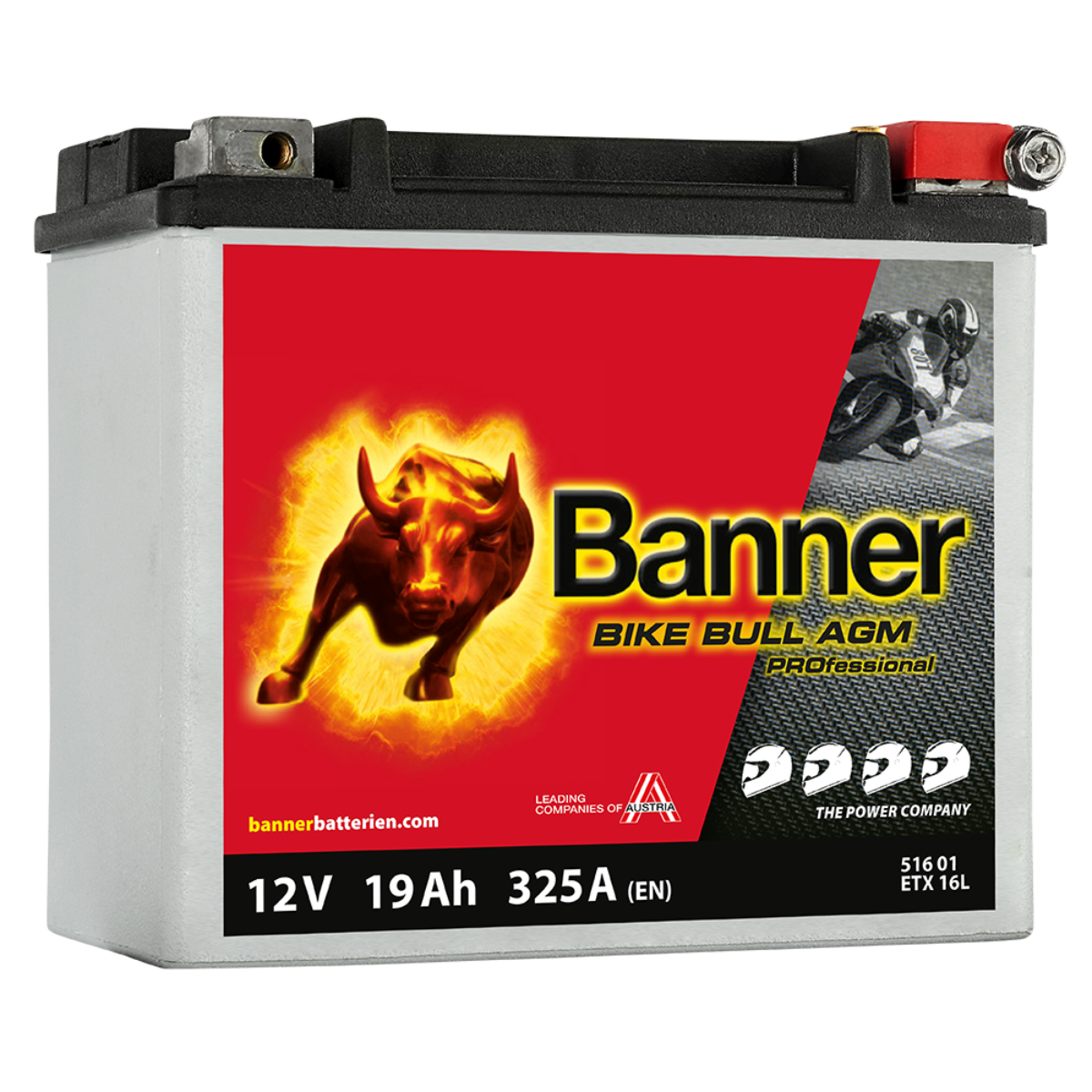 Batteri Banner Bike Bull ETX16L 51601 AGMPRO