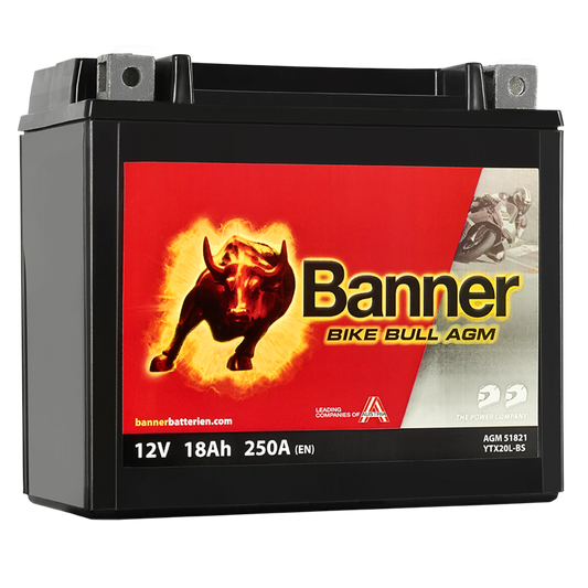 MC Batteri Banner Bike Bull YTX20L-BS 51821 AGM