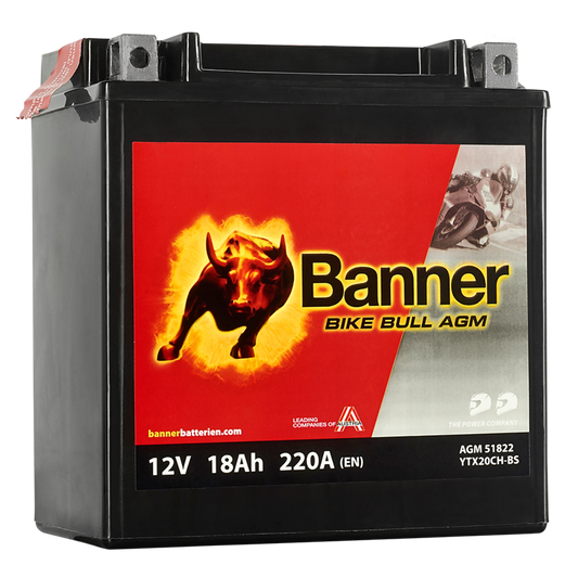 MV Batteri Banner Bike Bull YTX20CH-BS 51822 AGM