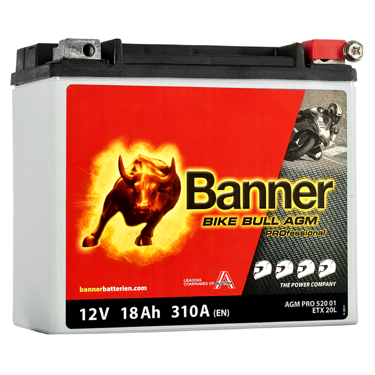 Batteri Banner Bike Bull ETX20L 52001 AGMPRO