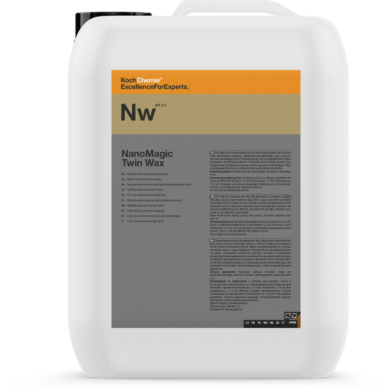 Vax & Torkstöd Koch-Chemie Nano Magic Twinwax, 20 liter