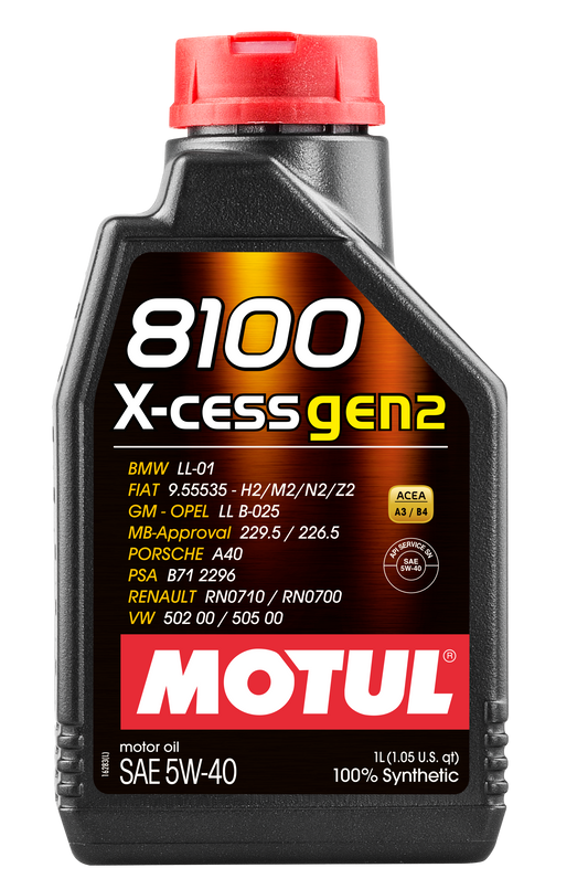 Motul 8100 X-CESS GEN2 5W-40, 1 liter