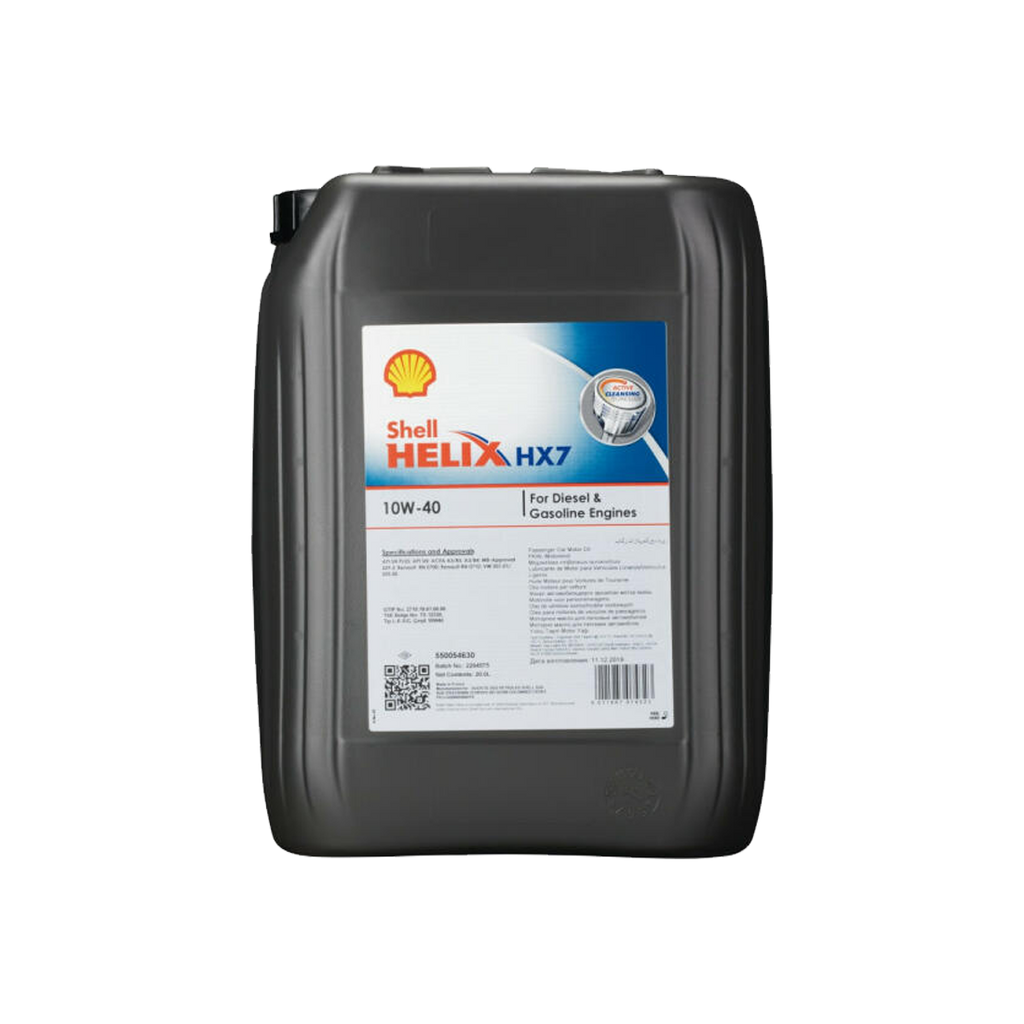 Shell Helix 10w 40 Hx7 Delsyntetiskolja Shell Helix HX7 10W-40 20L
