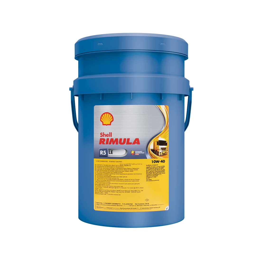 Motorolja Shell Rimula R5 LE 10W-40, 20L – SGA Trading AB